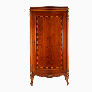 Antique Wooden Cabinet with Inlay and Bronze Decorations, 1860