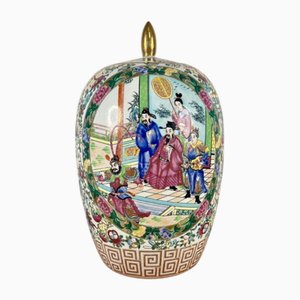 Chinese Famille Rose Vase and Cover, 1920s