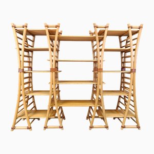 Vintage Bamboo Wall Unit, 1970s