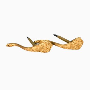 French Louis XVI Style Bronze Curtain Tie-Backs, Set of 2