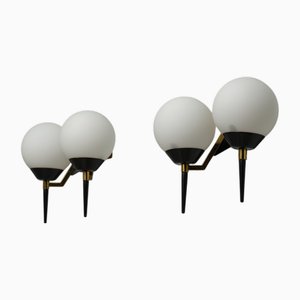 Italienische Mid-Century Wandleuchten von Stilnovo, 1950er, 2er Set