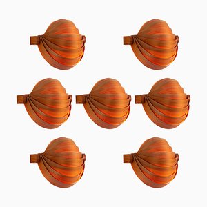 Visor Wall Lamps attributed to Translandia, 1960s, Set of 7