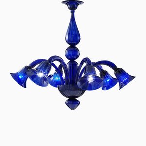 Pop Blue-Ocean Murano Style Glass Chandelier by Simoeng