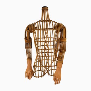 Busto manichino artigianale in vimini