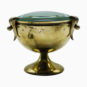 Lampe de Bureau en Forme de Calice en Laiton de Fountain Art, Italie, 1950s