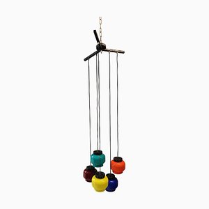 Italian Colored Glass Pendant from Vistosi, 1960s