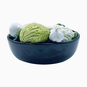 Bertinazzo Marostica Ceramics Centerpiece with Vegetables, 1970s