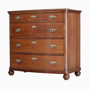 19th Century Bow Front Oak Chest of Drawers