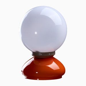 Lampada in vetro arancione, anni '70
