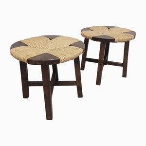 Strohhocker, 1960er, 2er Set