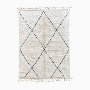 Handwoven Beni Mrirt Wool Rug, 1990s