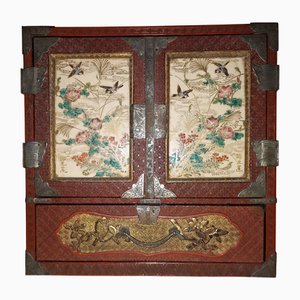 Meuble Era Meiji en Laque Rouge Cinabre, Japon