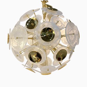 Venied-White Alabastro Sputnik Chandelier by Simoeng