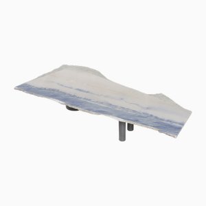 Mesa de centro escultural de mármol y piedra de Pia Manu, años 70