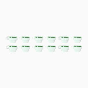 White Porcelain Cups by Lubiana, Poland, 1960s, Set of 12
