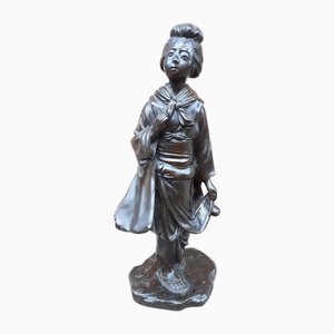 Genryusai Seiya, Japanese Meiji Okimono Sculpture, 1890s, Bronze
