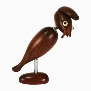 Teak Corkscrew and Bottle Opener attributed to Hans Bolling, Denmark, 1950s