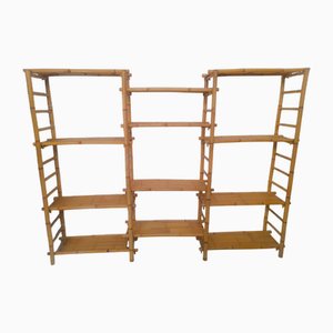 Vintage Bamboo Bookcase attributed to Franco Albini