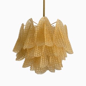 Gold Graniglia Rondine Murano Style Glass Chandelier by Simoeng