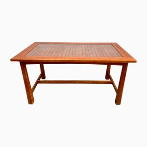 Glass and Wood Dining Table, Thailand, 2000s