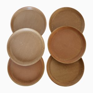 Vintage Essteller aus Steingut, 1980er, 6er Set