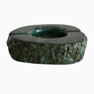 Large Mid-Century Italian Ashtray Bowl in Green Alabaster, 1960s