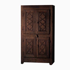 Rustikaler Wabi-Sabi Schrank mit 4 Türen, Frankreich, 1800er