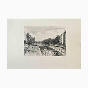 Adolphe Martial-Potémont, Le Canal St Martin, Radierung, 1870er