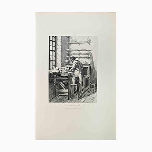 Henry Augustin Valentin, Un Ouvrier de Sèvres, Etching, 1870s