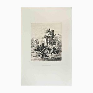 Auguste Constantin, Les Laveuses, Etching, 1870s