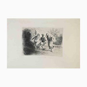 Amédée de Noé dit Cham, Une Promenade à Pèkin, Etching, 1870s