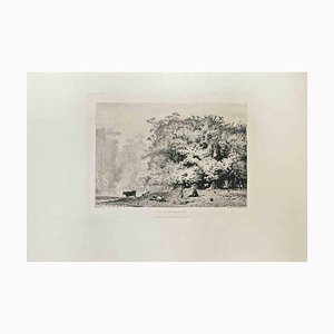 Paul Huet, Près de Fontainebleau, Etching, 1870s