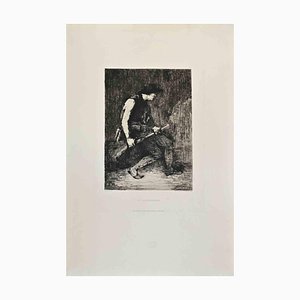 Theodule Ribot, Un Contrebandier, Radierung, 1870er