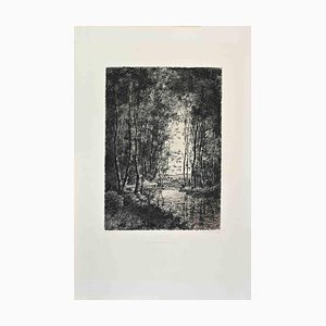Xavier Dananche, Sous Bois, Etching, 1870s
