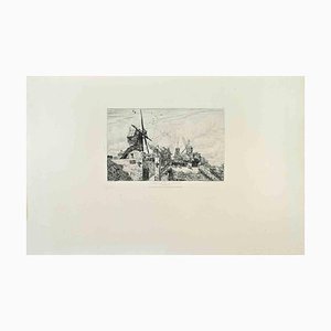 Jacques Endzel, Le Moulin de la Galette, Etching, 1870s