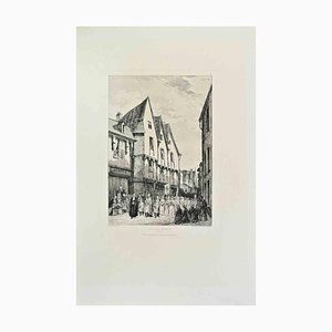 Armand Queyroy, Rue des Arènes, Etching, 1870s