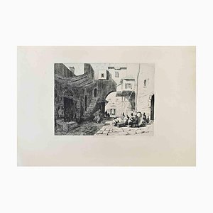 Charles Longueville, Une Rue à Beyrouth, Etching, 1870s