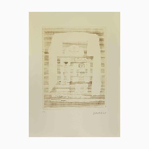M. Campigli, The Women's House, Etching, 1970s