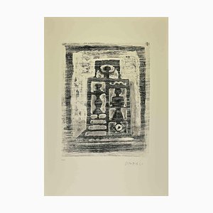 M. Campigli, The Women's House, Etching, 1970s