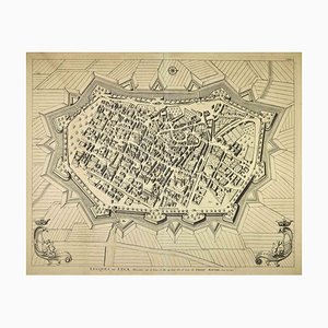 Carte de Lucques Gravure par Pierre Mortier, Début du 18ème Siècle