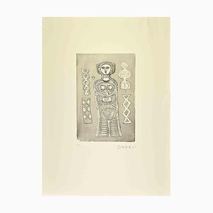 Massimo Campigli, Idol, Etching, 1970s