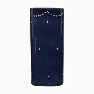 Vase Bllue Vintage en Terre Cuite, Italie, 1970s