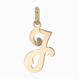 Moderner Buchstabe J Charm-Anhänger aus 18 Karat Roségold