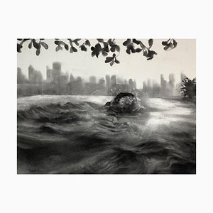 Patsy McArthur, The Space Between, Charcoal Drawing, 2023