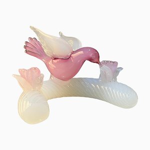 Murano Glass on Copper Dove by Archimede Seguso, 1950s