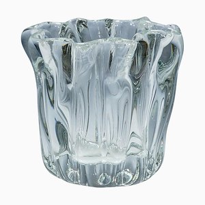 Ciotola in vetro massiccio con ceppo di albero attribuita a Tapio Wirkkala per Iittala, 1951