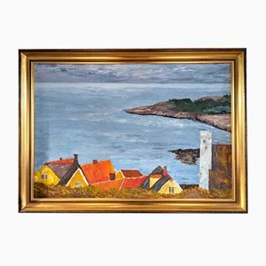 Coastal Tranquility, 1950s, Oil on Canvas