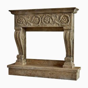 Italian Fireplace in Travertino