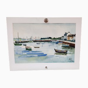 Michel Roubille, L'île d'Yeu, 1976, Watercolor