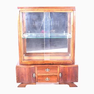 Art Deco Showcase in Walnut, 1930s